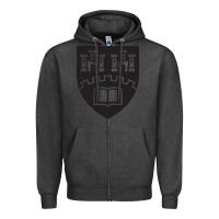 Charcoal Heather northumbria university new coat of arms Zipper Hoodie - artisFamous