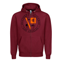 Burgundy occidental college Zipper Hoodie - artisFamous