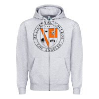 Heather Grey occidental college Zipper Hoodie - artisFamous