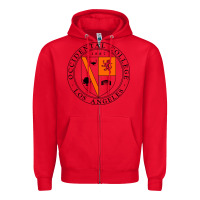 Red occidental college Zipper Hoodie - artisFamous