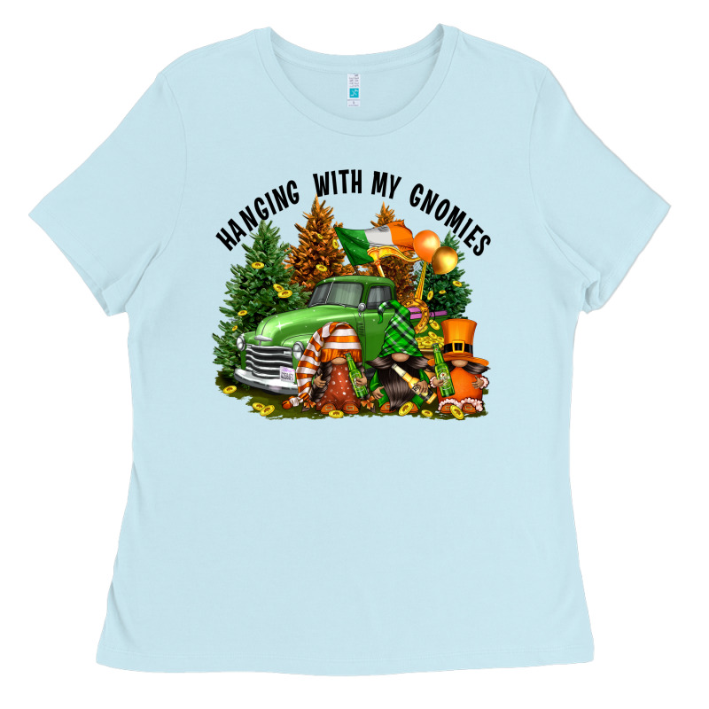 St. Patricks Day Hanging With My Gnomies Ladies Tee by FaDigitalArtStudio | Teevron