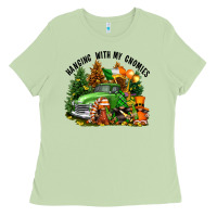 Matcha St. Patricks Day hanging with my gnomies Ladies Tee - FaDigitalArtStudio