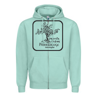 Seafoam pitzer college seal, cali Zipper Hoodie - artisFamous