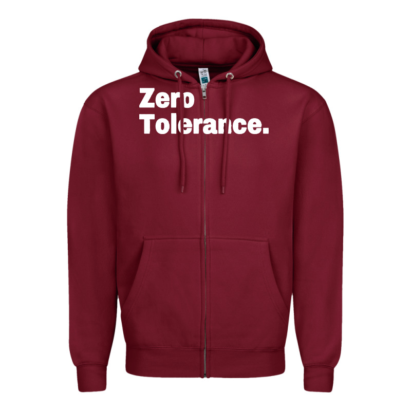 Zero Tolerance Zipper Hoodie by artisFamous | Teevron