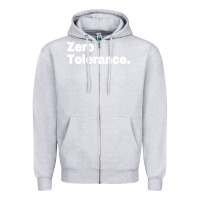 Heather Grey zero tolerance Zipper Hoodie - artisFamous