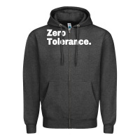 Charcoal Heather zero tolerance Zipper Hoodie - artisFamous