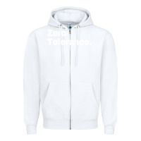White zero tolerance Zipper Hoodie - artisFamous