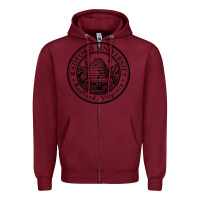 Burgundy radford university Zipper Hoodie - artisFamous