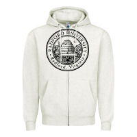 Oatmeal Heather radford university Zipper Hoodie - artisFamous