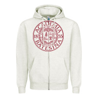Oatmeal Heather seal bates college Zipper Hoodie - artisFamous