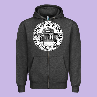 Southern Methodist University Zipper Hoodie Designed By Artisfamous