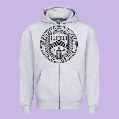 Southwestern University Zipper Hoodie Designed By Artisfamous