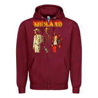 Burgundy midland Zipper Hoodie - artisFamous