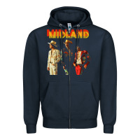 Navy midland Zipper Hoodie - artisFamous