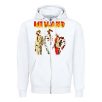 White midland Zipper Hoodie - artisFamous