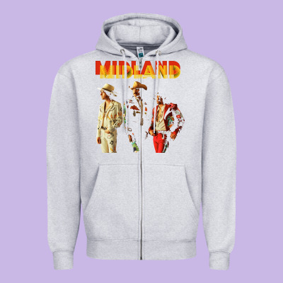 Midland Zipper Hoodie Designed By Artisfamous