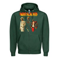 Sports Green midland Zipper Hoodie - artisFamous