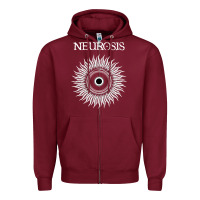 Burgundy neurosis Zipper Hoodie - artisFamous