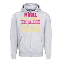 Heather Grey model funniest isn't a jobtitle Zipper Hoodie - artisFamous