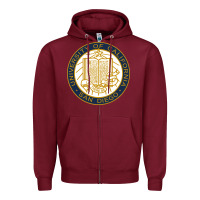 Burgundy university of california, san diego Zipper Hoodie - artisFamous