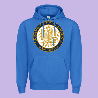 University Of California, San Diego Zipper Hoodie Designed By Artisfamous