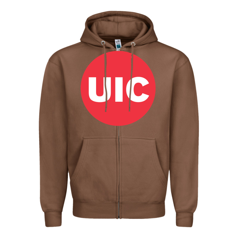 University Of Illinois At Chicago Circle Zipper Hoodie by artisFamous | Teevron