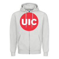 Dove Grey university of illinois at chicago circle Zipper Hoodie - artisFamous