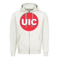 Oatmeal Heather university of illinois at chicago circle Zipper Hoodie - artisFamous