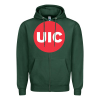 Sports Green university of illinois at chicago circle Zipper Hoodie - artisFamous