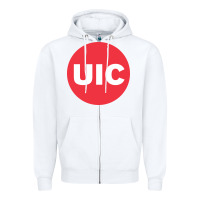 White university of illinois at chicago circle Zipper Hoodie - artisFamous