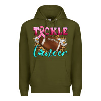 Army Green Tackle Cancer Premium Hoodie - Artiststas
