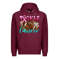 Burgundy Tackle Cancer Premium Hoodie - Artiststas