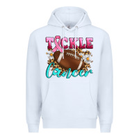 White Tackle Cancer Premium Hoodie - Artiststas