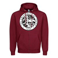 Burgundy university of idaho Zipper Hoodie - artisFamous