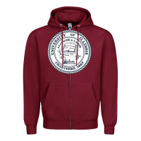 Burgundy university of illinois Zipper Hoodie - artisFamous