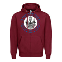Burgundy university of maine at presque isle Zipper Hoodie - artisFamous
