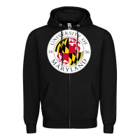 Black university of maryland Zipper Hoodie - artisFamous