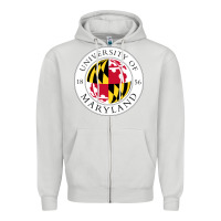 Dove Grey university of maryland Zipper Hoodie - artisFamous