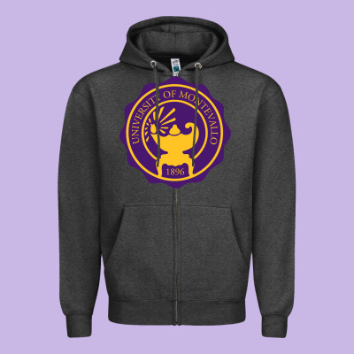 University Of Montevallo Zipper Hoodie Designed By Artisfamous