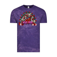 Cloud Purple skull xoxo rainbow valentine's day Vintage Tee - FaDigitalArtStudio