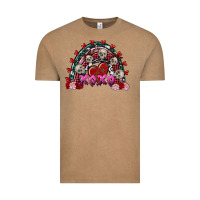 Vintage Coffee skull xoxo rainbow valentine's day Vintage Tee - FaDigitalArtStudio