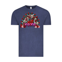 Vintage Denim skull xoxo rainbow valentine's day Vintage Tee - FaDigitalArtStudio