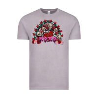 Vintage Zinc skull xoxo rainbow valentine's day Vintage Tee - FaDigitalArtStudio