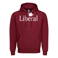 Burgundy liberal party of canada Zipper Hoodie - artisFamous
