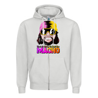 Dove Grey randy wrestler Zipper Hoodie - artisFamous