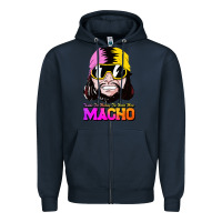 Navy randy wrestler Zipper Hoodie - artisFamous
