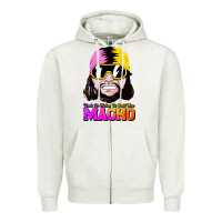 Oatmeal Heather randy wrestler Zipper Hoodie - artisFamous