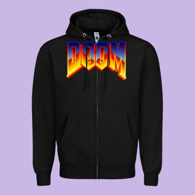 Doom Video Game Zipper Hoodie Designed By Artisfamous