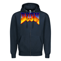 Navy doom video game Zipper Hoodie - artisFamous
