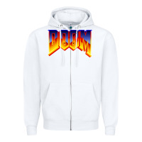 White doom video game Zipper Hoodie - artisFamous